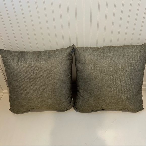 Festive Snowman Holiday Throw Pillows - Red and Olive - Set of 2 - Picture 4 of 4